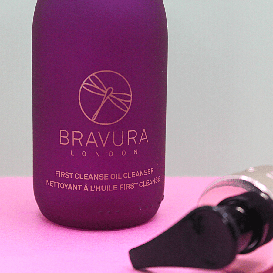 Bravura cleansing oil bottle and pump