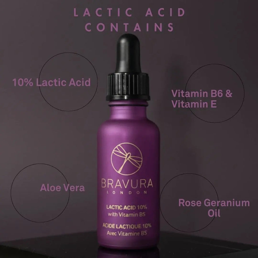 Lactic Acid 10% Peel with Vitamin B5 30ml Bravuralondon.com