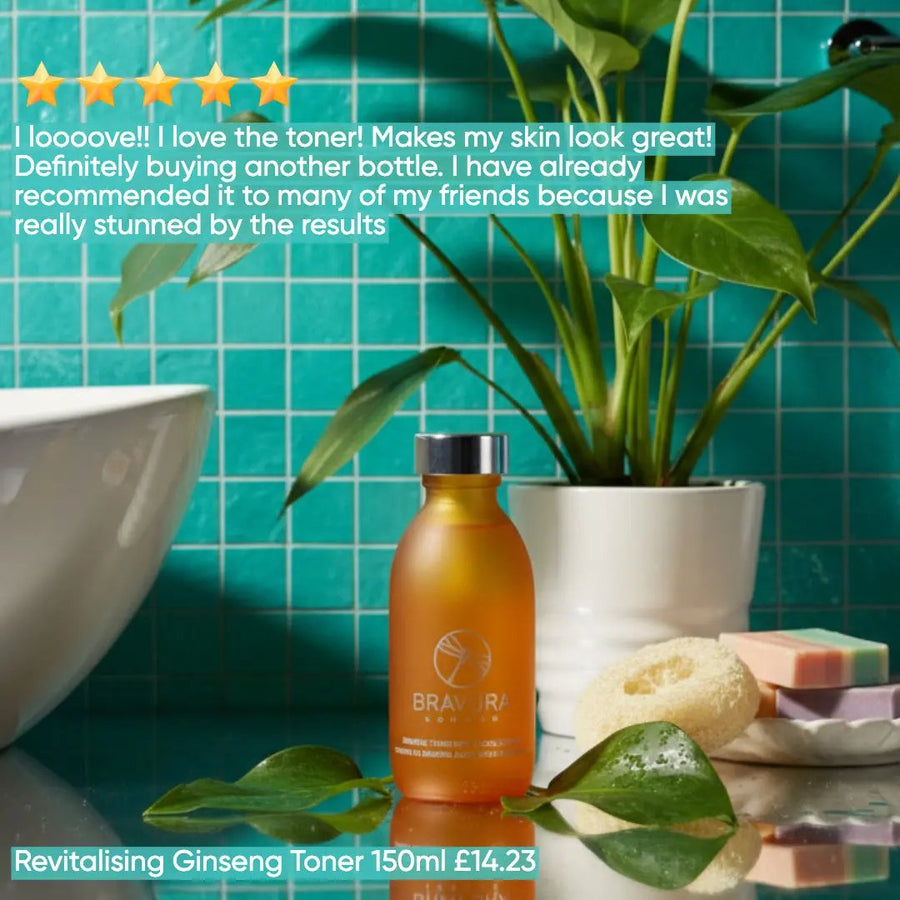 Revitalising Ginseng Toner with Glycolic Acid 5% 150ml Bravuralondon.com