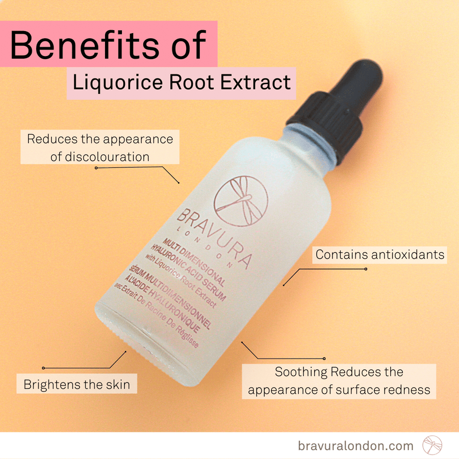 Hyaluronic acid serum bottle with benefits 